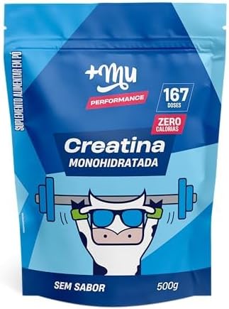 Creatina, Mais Mu, Sem Sabor, 100% Pura, Mais Força e Desempenho – 500g