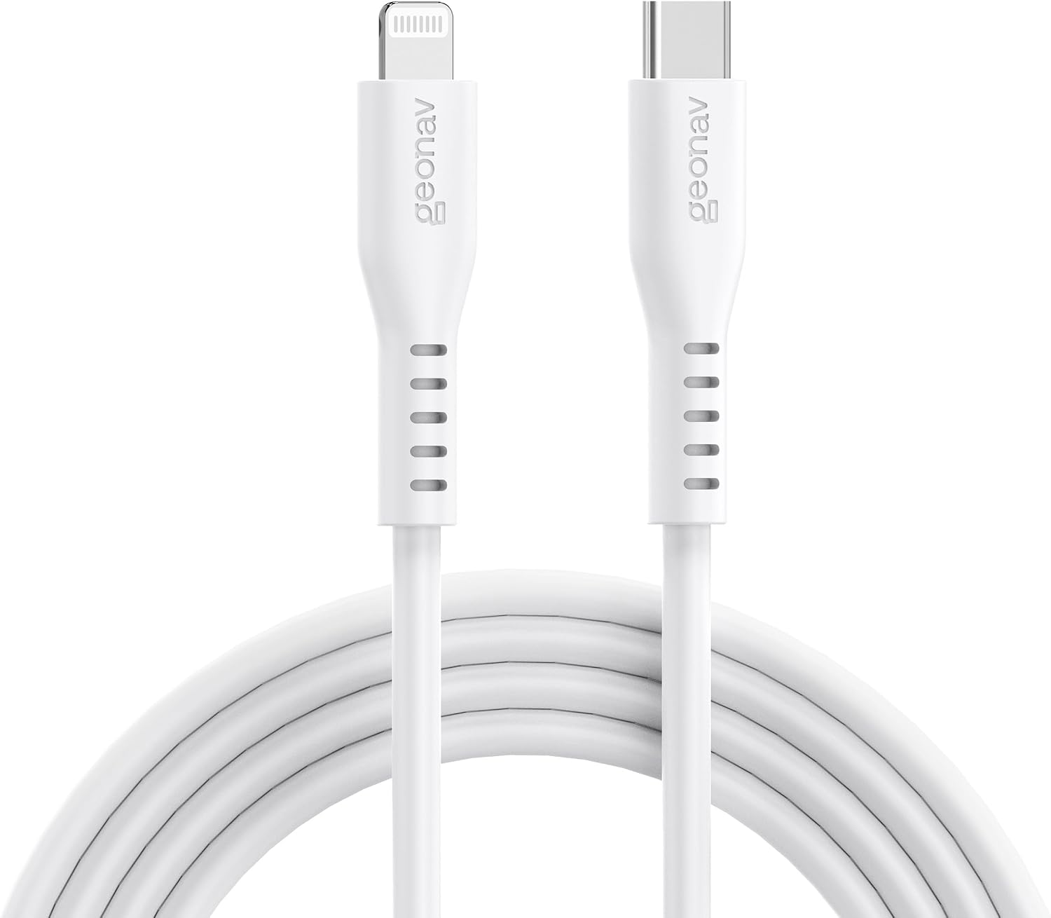 Geonav Cabo de Silicone USB-C para Lightning, carregamento até 38W