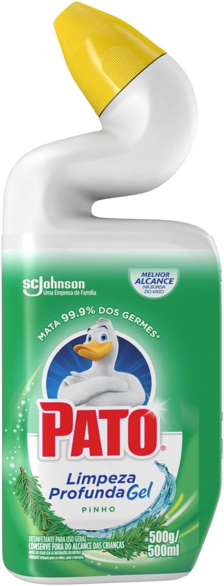 Pato Limpador Sanitário Gel Desinfetante, Pinho, Limpeza Profunda, 500ml