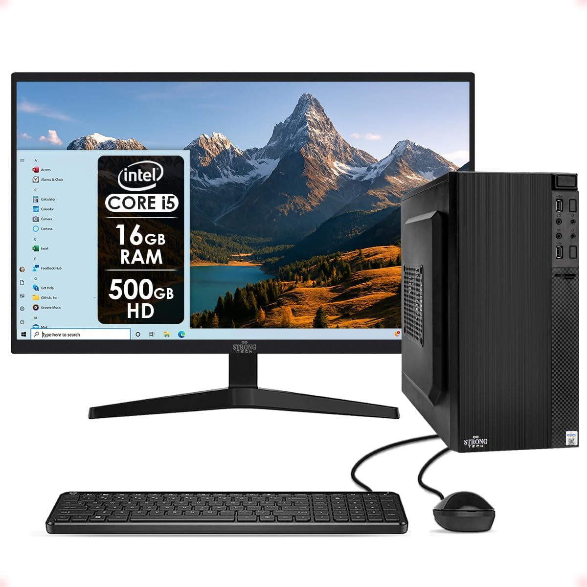 Computador Completo Intel Core i5 16GB HD 500GB Monitor 17" 4 Núcleos Super Turbo Pc Hdmi 
