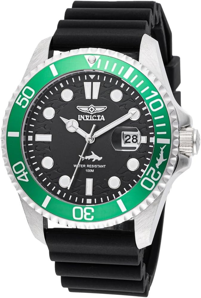 INVICTA Mostrador masculino Pro Diver 43 mm, aço inoxidável, dourado, preto, quartzo PC32