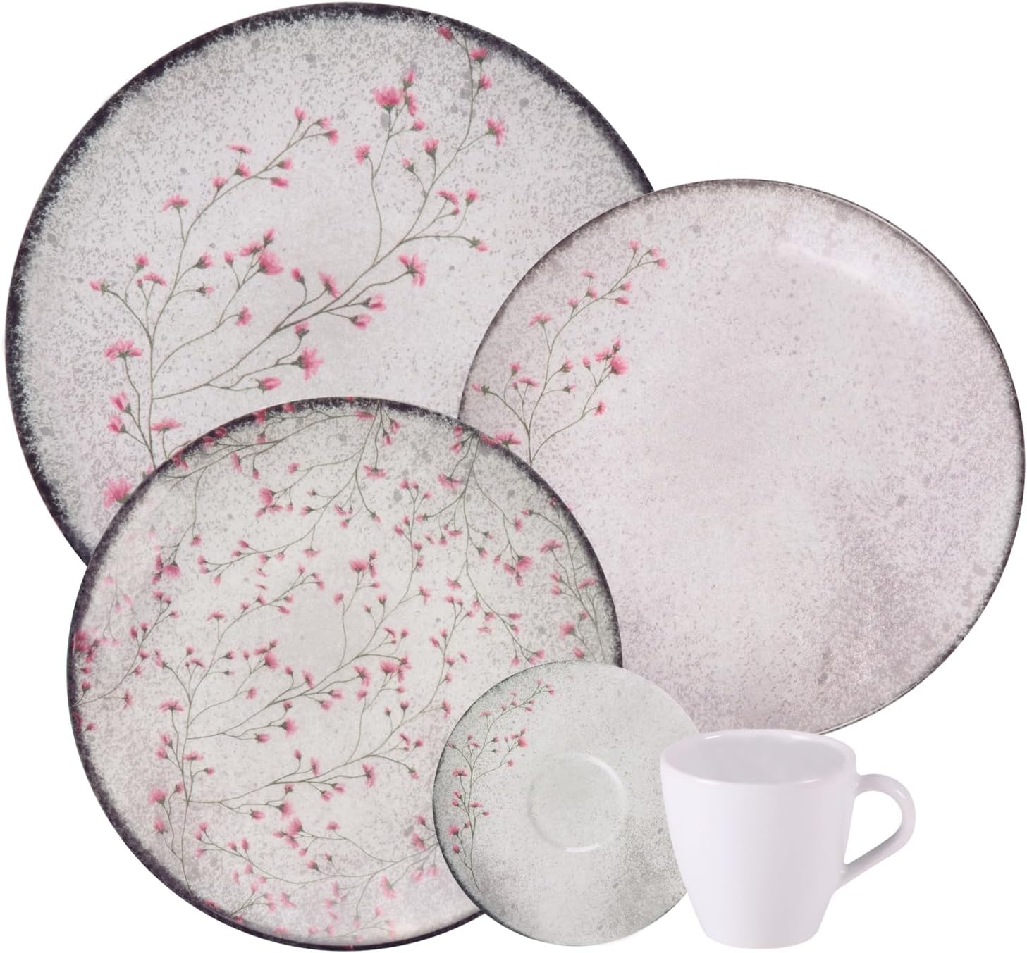 Tramontina Aparelho de Jantar Floralis em Porcelana Decorada 20 Peças