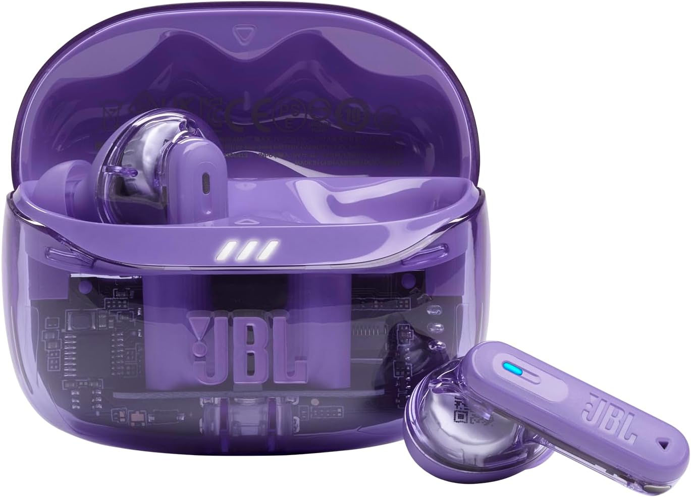 Fone de Ouvido Bluetooth JBL Tune Beam 2 com Transparência Roxo