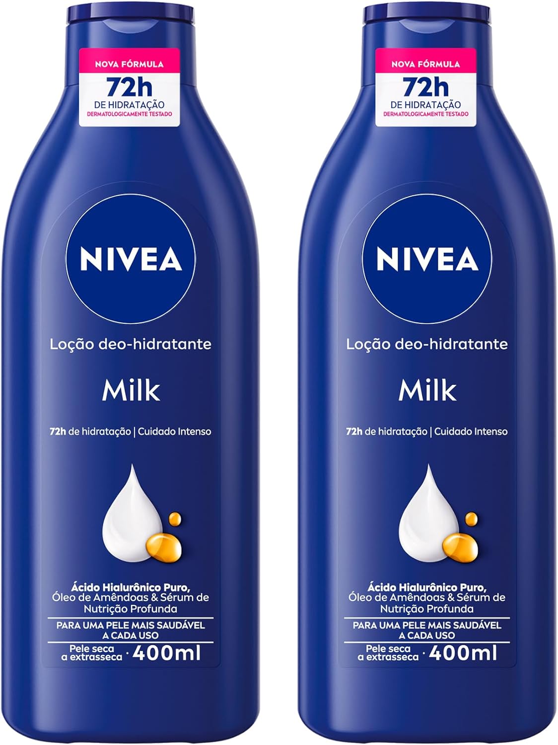 NIVEA Kit Loção Hidratante Milk 400ml (2 unidades)