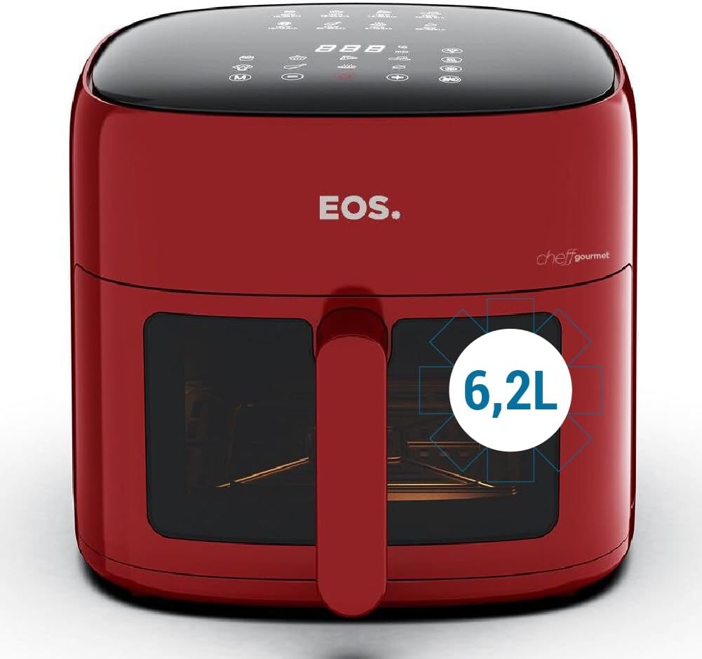Fritadeira Sem Óleo Air Fryer Eos Chef Gourmet 6.2 Litros Compacta Digital Eaf60v 110v