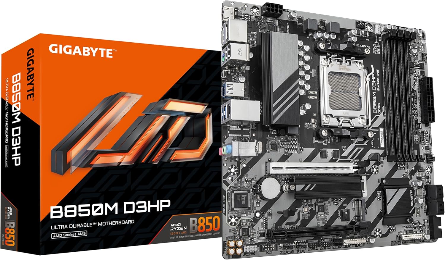 Placa Mãe Gigabyte B850M D3HP (AM5/4xDDR5/HDMI/DP/M.2/USB 3.2)