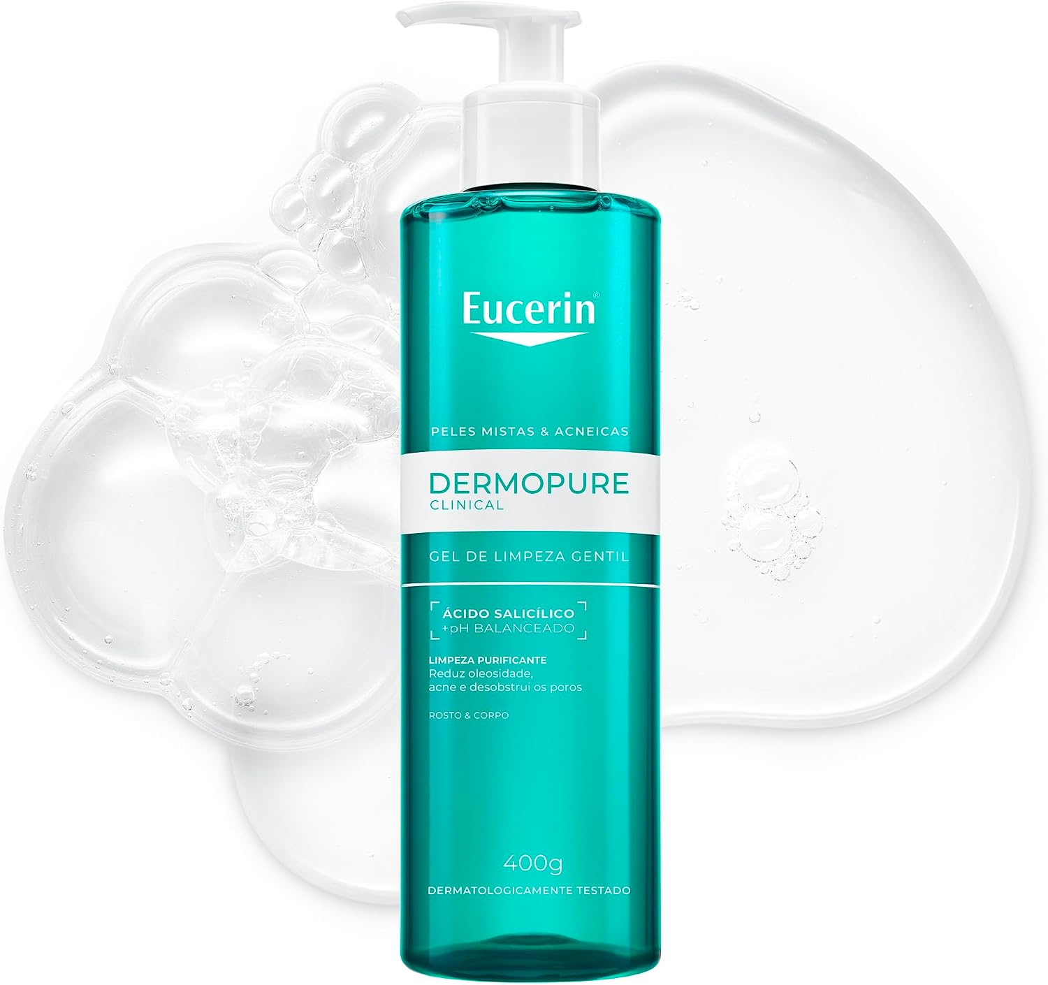 EUCERIN Gel de Limpeza Facial AntiAcne Dermo Pure Gentil 400ml