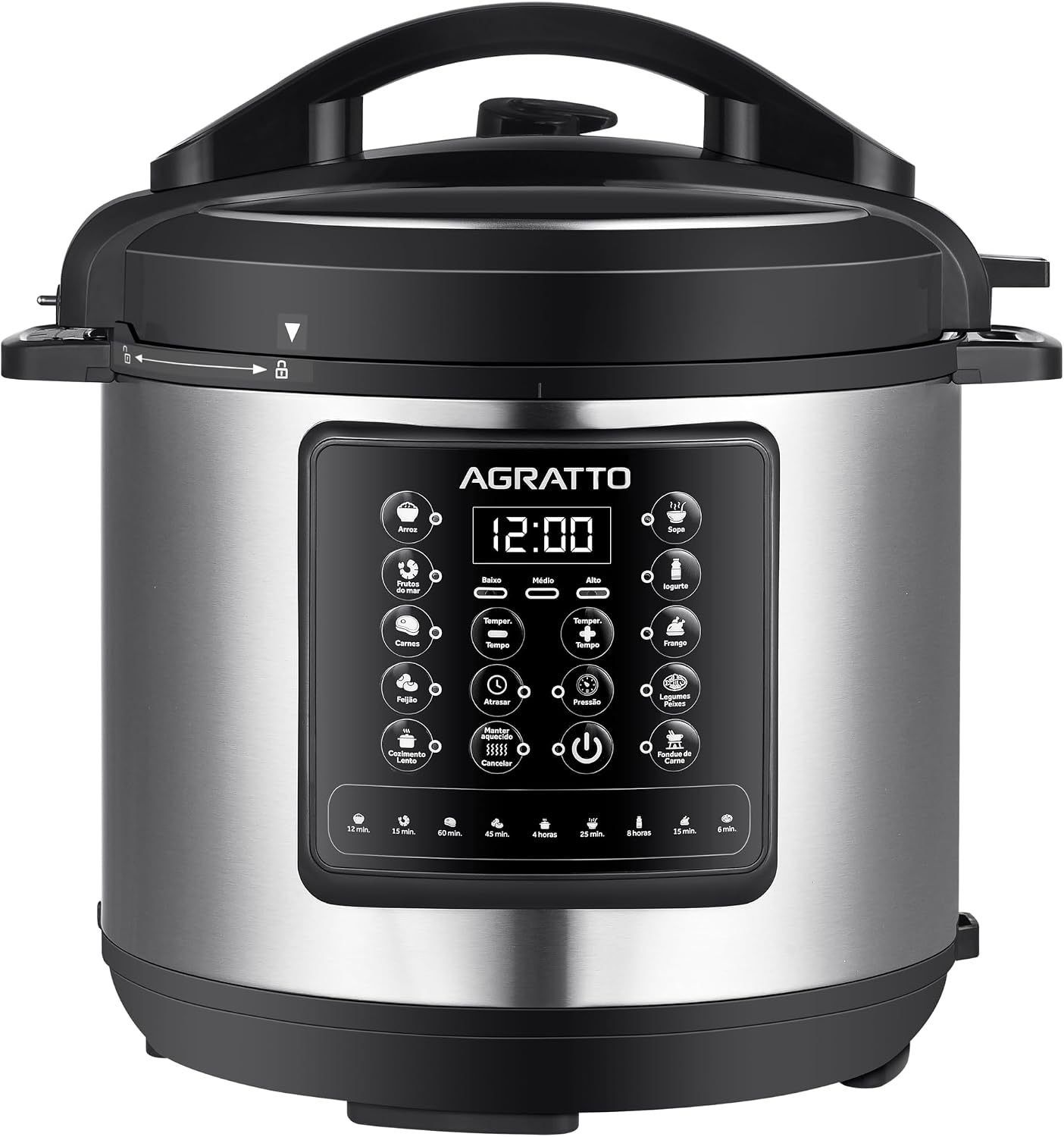 Panela de Pressão Multifunções Digital Agratto APPD01L-01 Inox