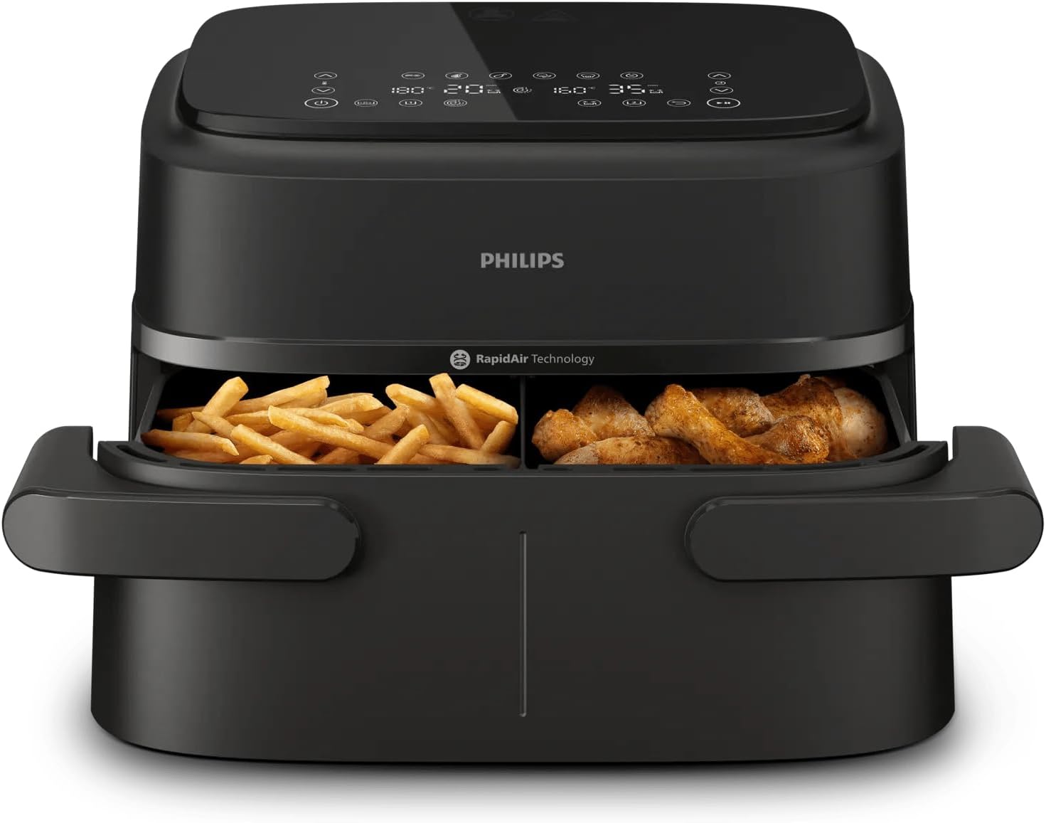 Philips Walita Fritadeira Airfryer Duplo Cesto 7,1L, Preta, 110V