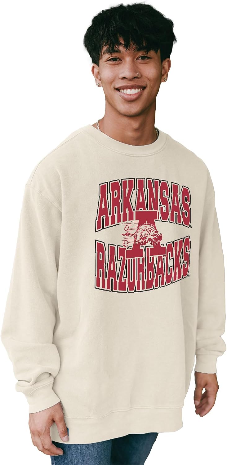 Blusa de moletom Ncaa Officially Licensed Crewneck Sweatshirt Ringspun Vintage Vault Ivory