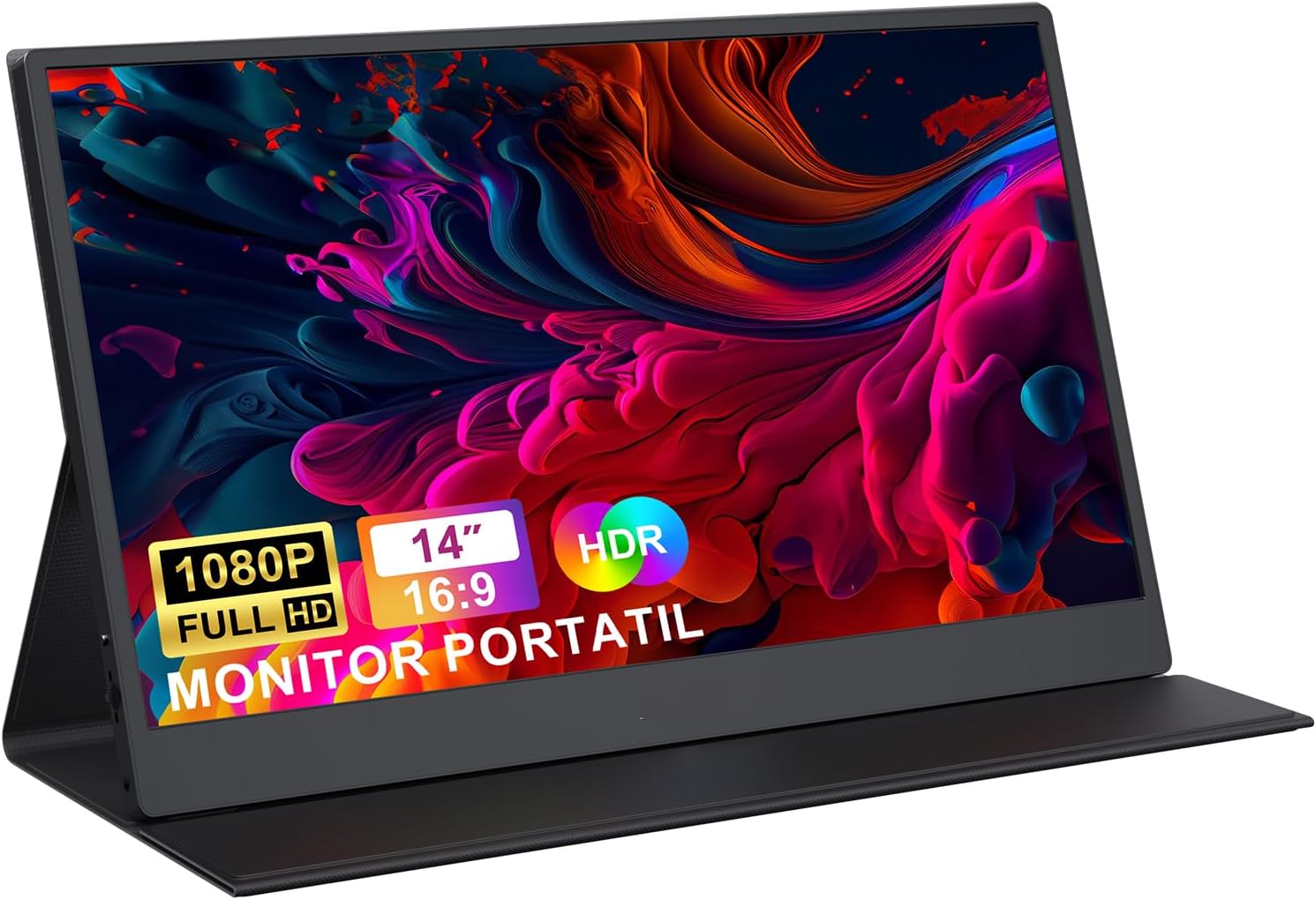 🔥Bettdow Monitor Portatil 14'', FHD 1080P Monitor Portátil Conectado Com USB C Dupla/HDMI