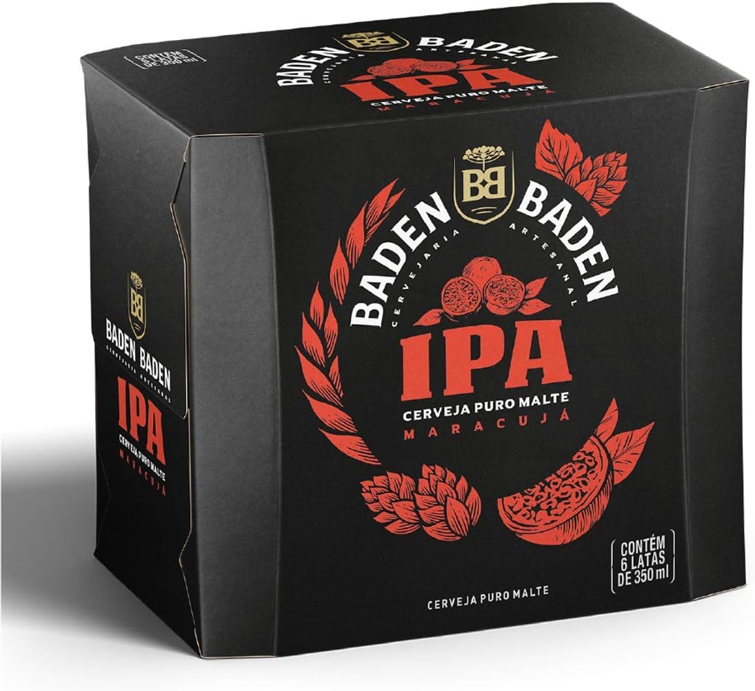 Cerveja Baden Baden IPA, Lata 350ml, Pack com 6 unidades