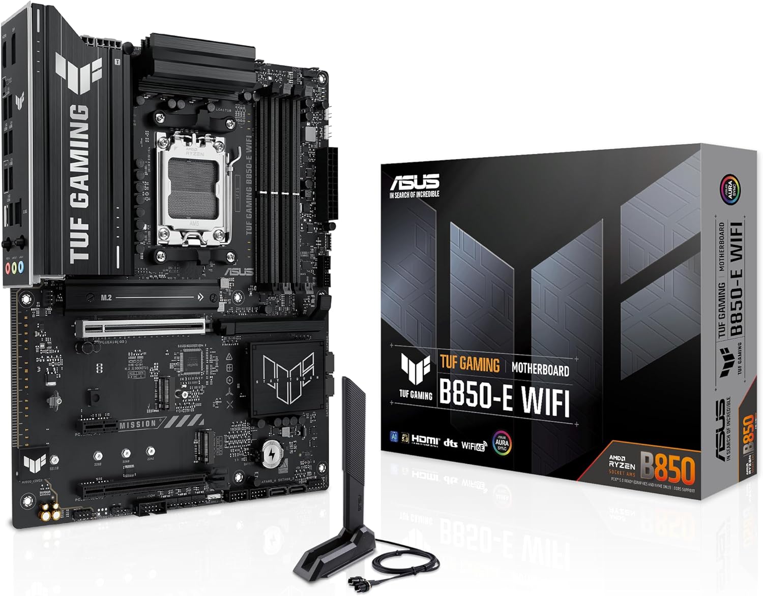 🔥 ASUS Placa-mãe TUF GAMING B850-E WIFI AMD AM5 B850 ATX, DDR5, PCIe 5.0 Ready, M.2 slots