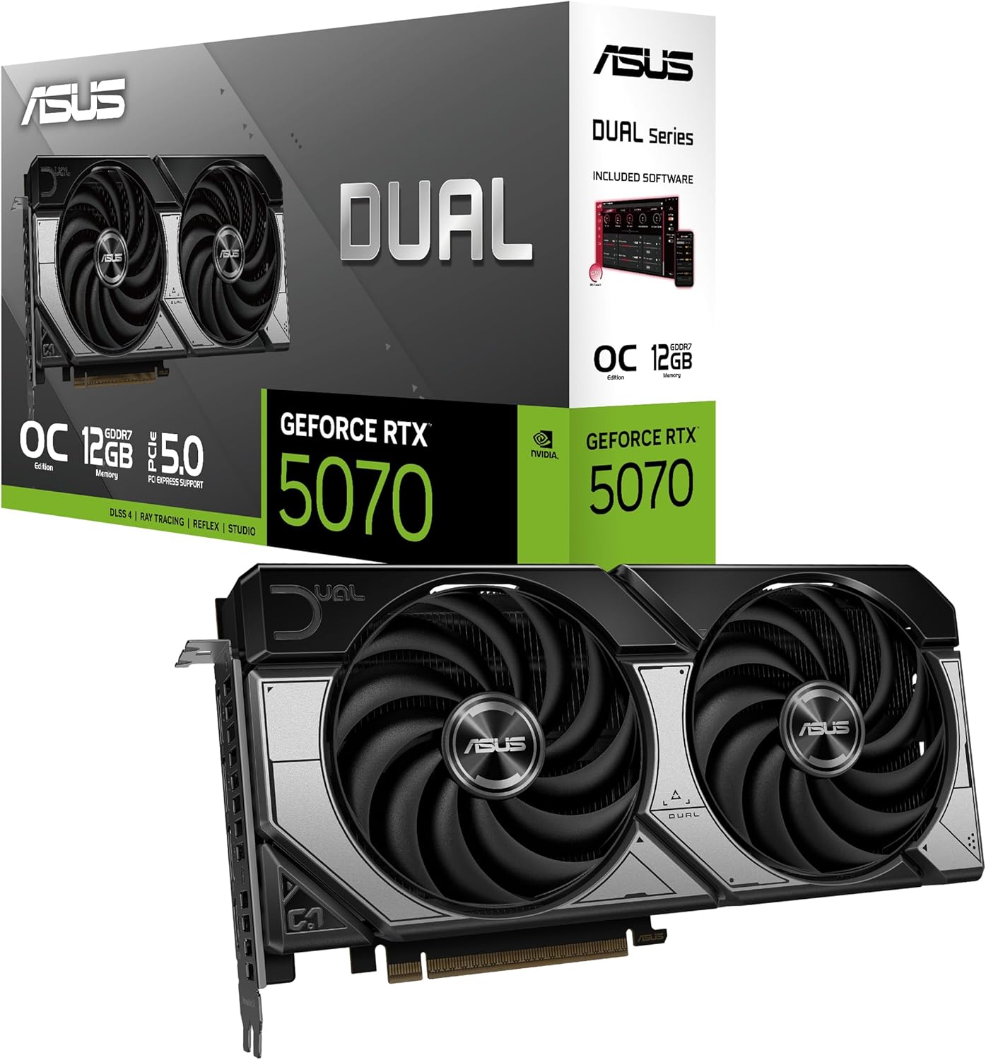 🔥 ASUS Dual GeForce RTX 5070 12GB GDDR7 OC Edition - placa gráfica