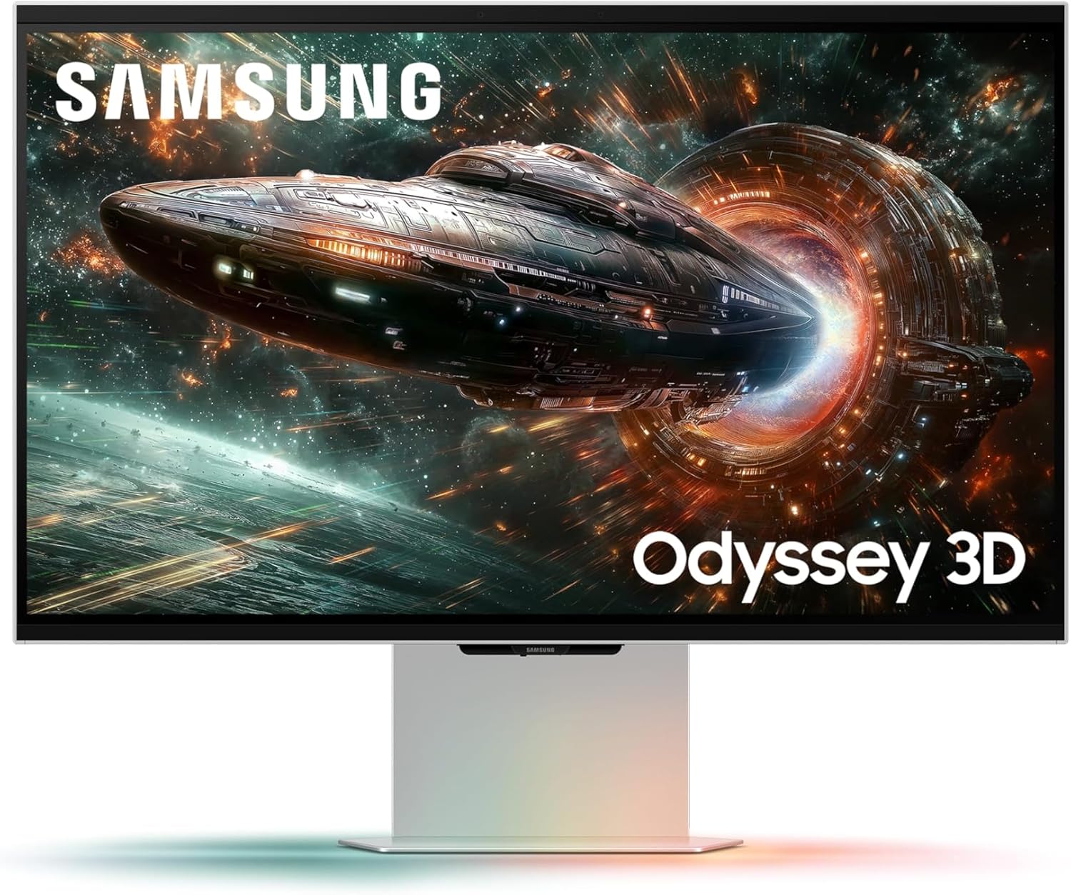 Monitor Odyssey 3D, sem óculos, 27", 4k, 165Hz, 1ms, HDMI, DP, USB, prata