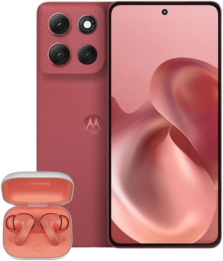 Smartphone Motorola Moto g86 5G Vermelho + Fone Bluetooth Buds - 256GB