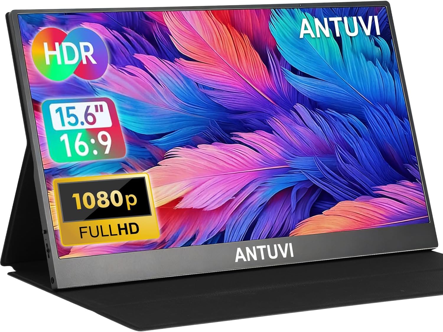 🔥 ANTUVI Monitor Portátil 15.6''+ Case, 1080P, MINI Segunda de Notebook Extensor De Tela,