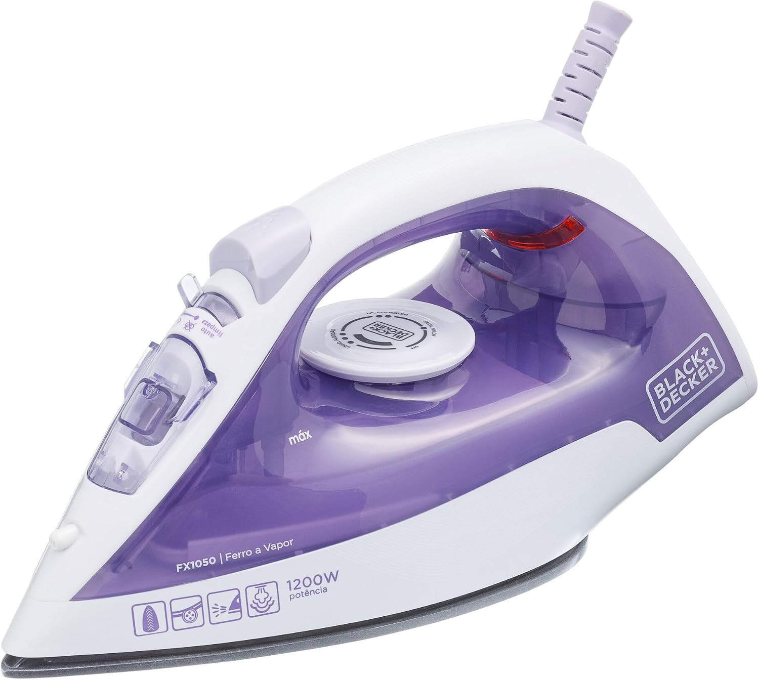 Ferro de Passar Roupa a Vapor Black + Decker Antiaderente 1200W 127V