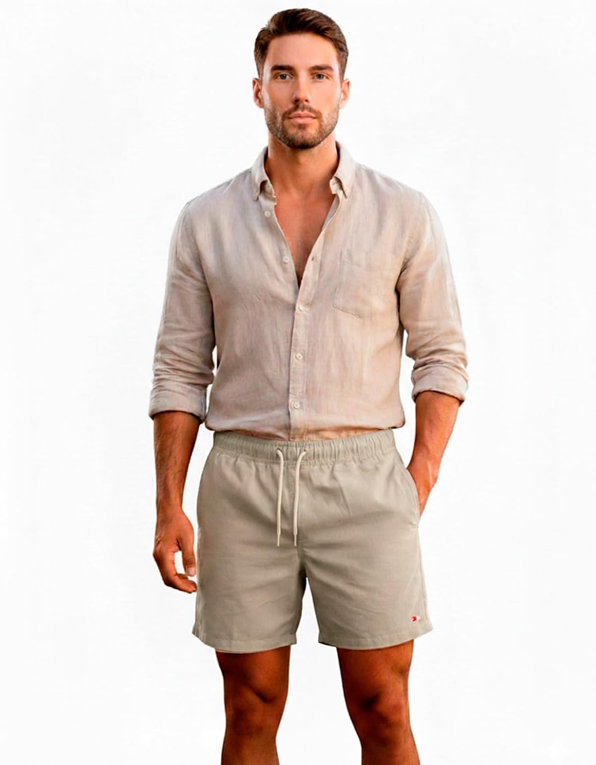 Shorts Linho Masculino Sandrini Casual
