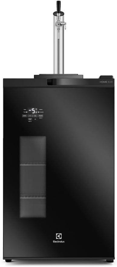 Electrolux Cervejeira Home Bar EB10C 100L 49,5x57,8x124,8cm com Torre de Chopp Preta Frost