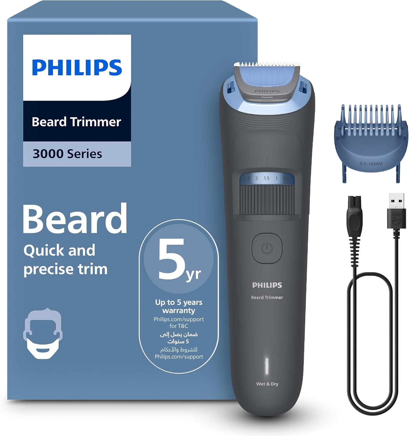 Philips Aparador de Barba 20 ajustes com Tecnologia Lift & Trim