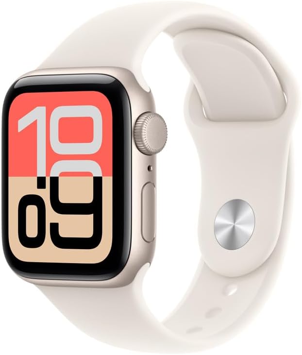 Apple Watch SE 3 GPS, Caixa em alumínio luz das estrelas de 40 mm com Bracelete desportiva