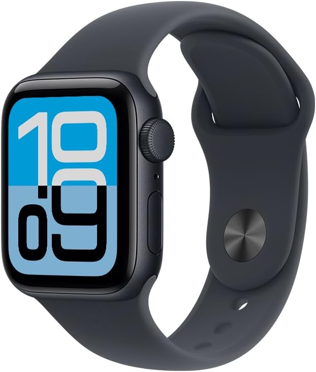 Apple Watch SE 3 GPS, Caixa em alumínio meia‑noite de 40mm