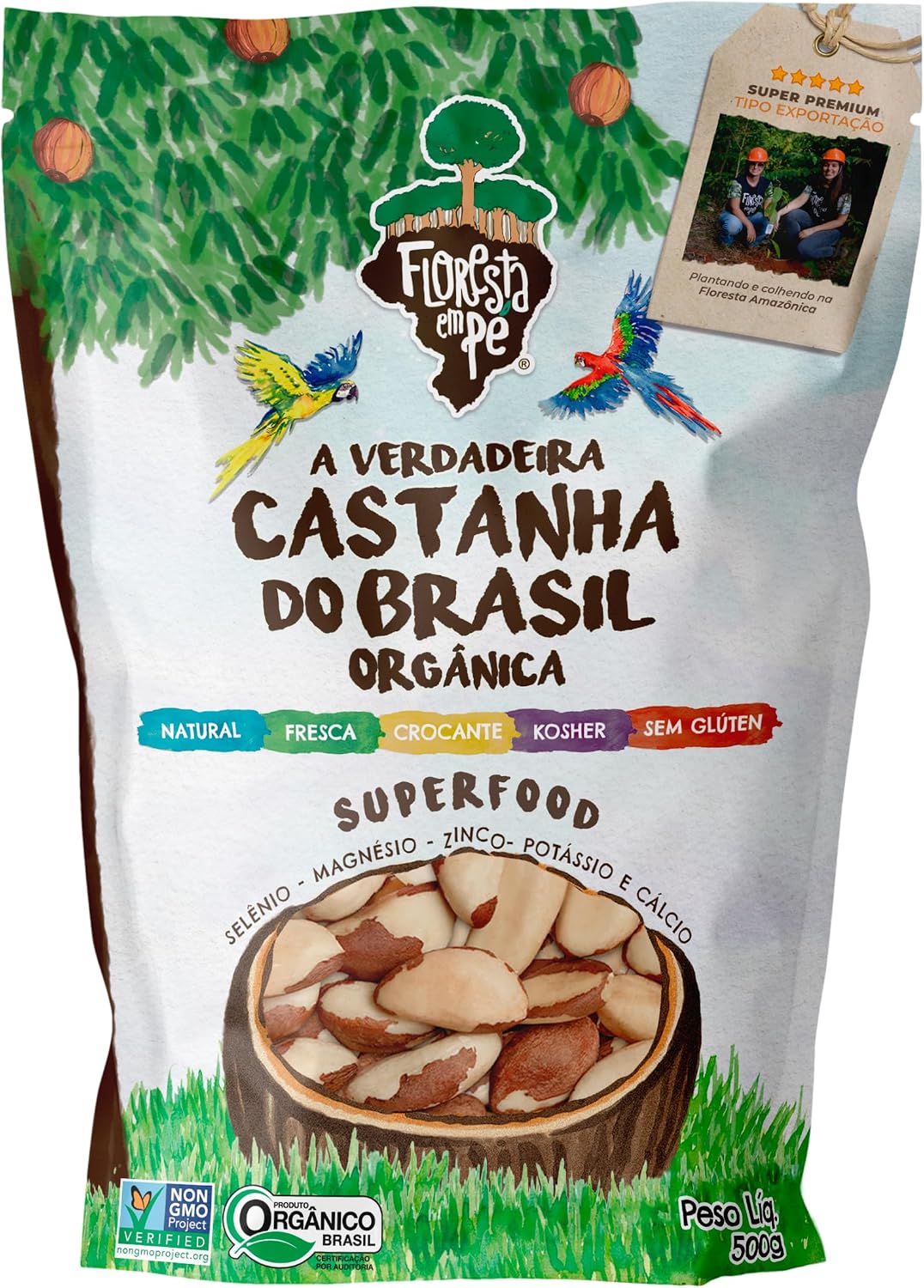 Castanha-do-Pará 500g Orgânica Inteira