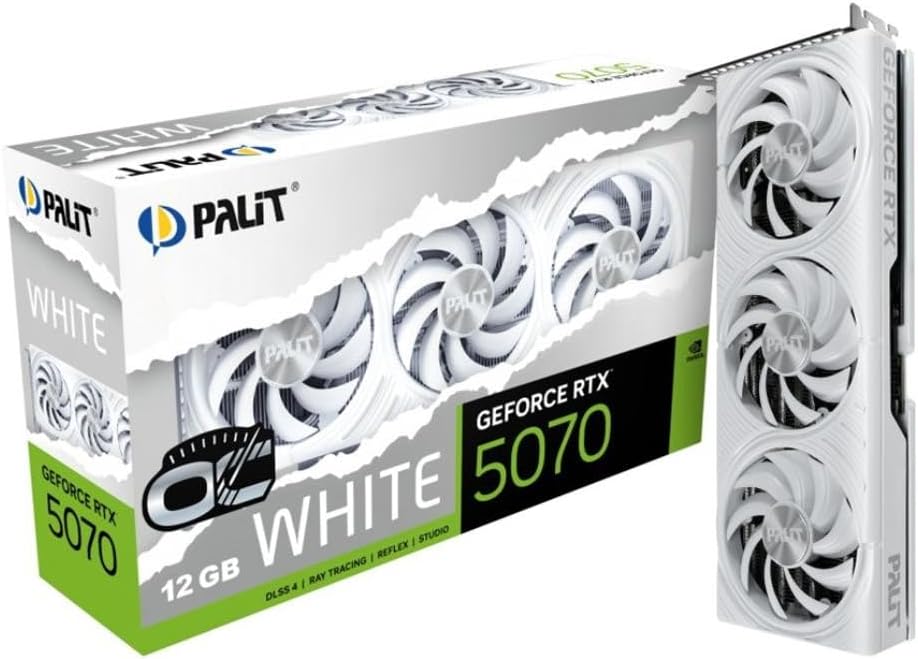 Palit RTX 5070 Branco OC 12GB GDDR7 NE75070U19K9-GB2050W Retail
