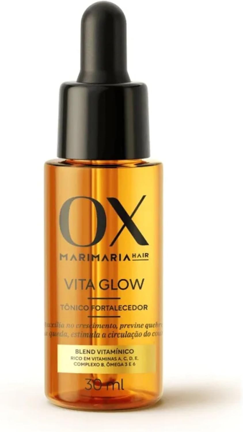 Tônico Fortalecedor Vita Glow Ox Mari Hair para Cabelos Ressecados Enfraquecidos 30ml