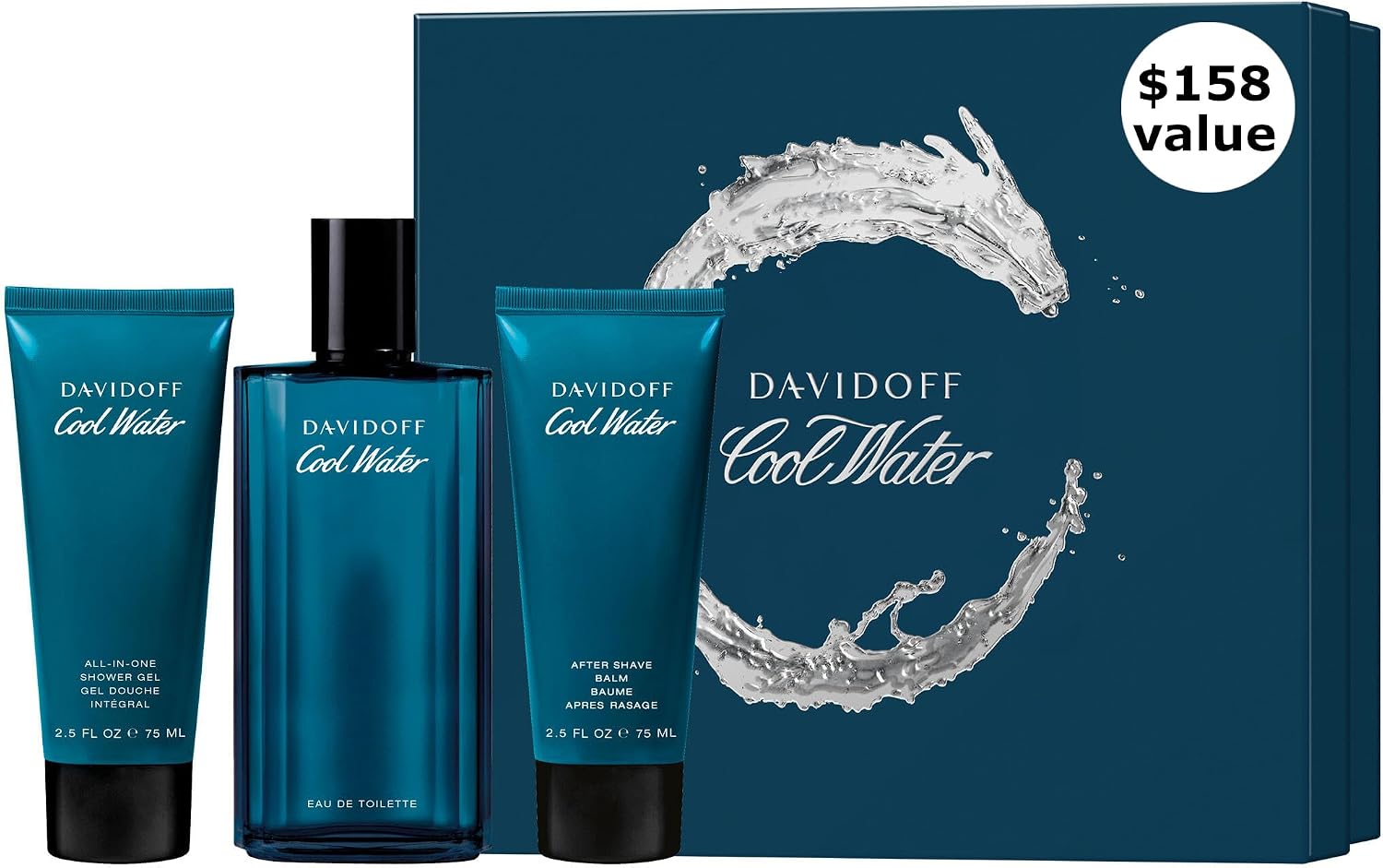 Kit Davidoff Cool Water Man Eau de Toilette 125ml + Shower Gel 75ml + After Shave Balm 75m