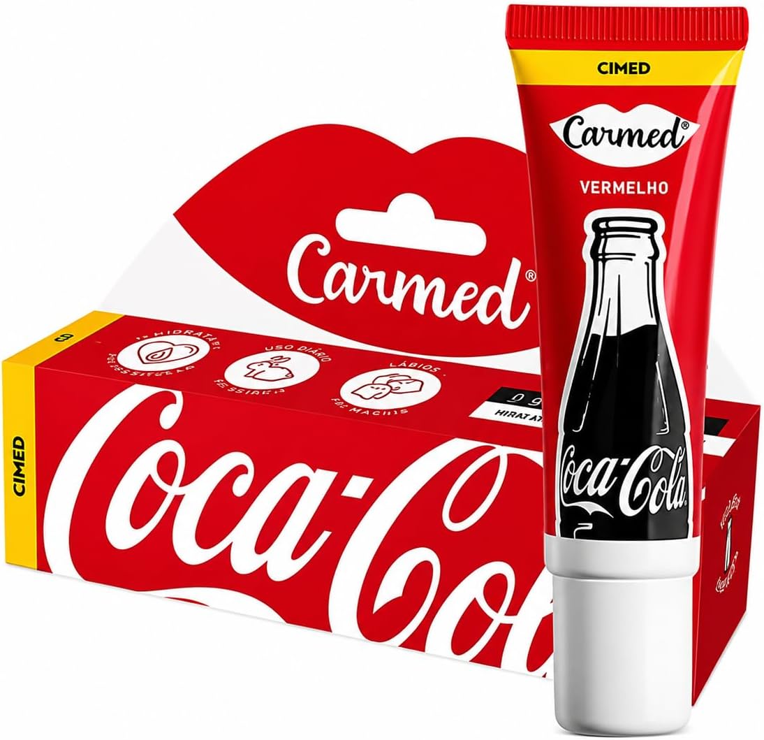 Hidratante Labial Carmed Coca-Cola Vermelho 10g