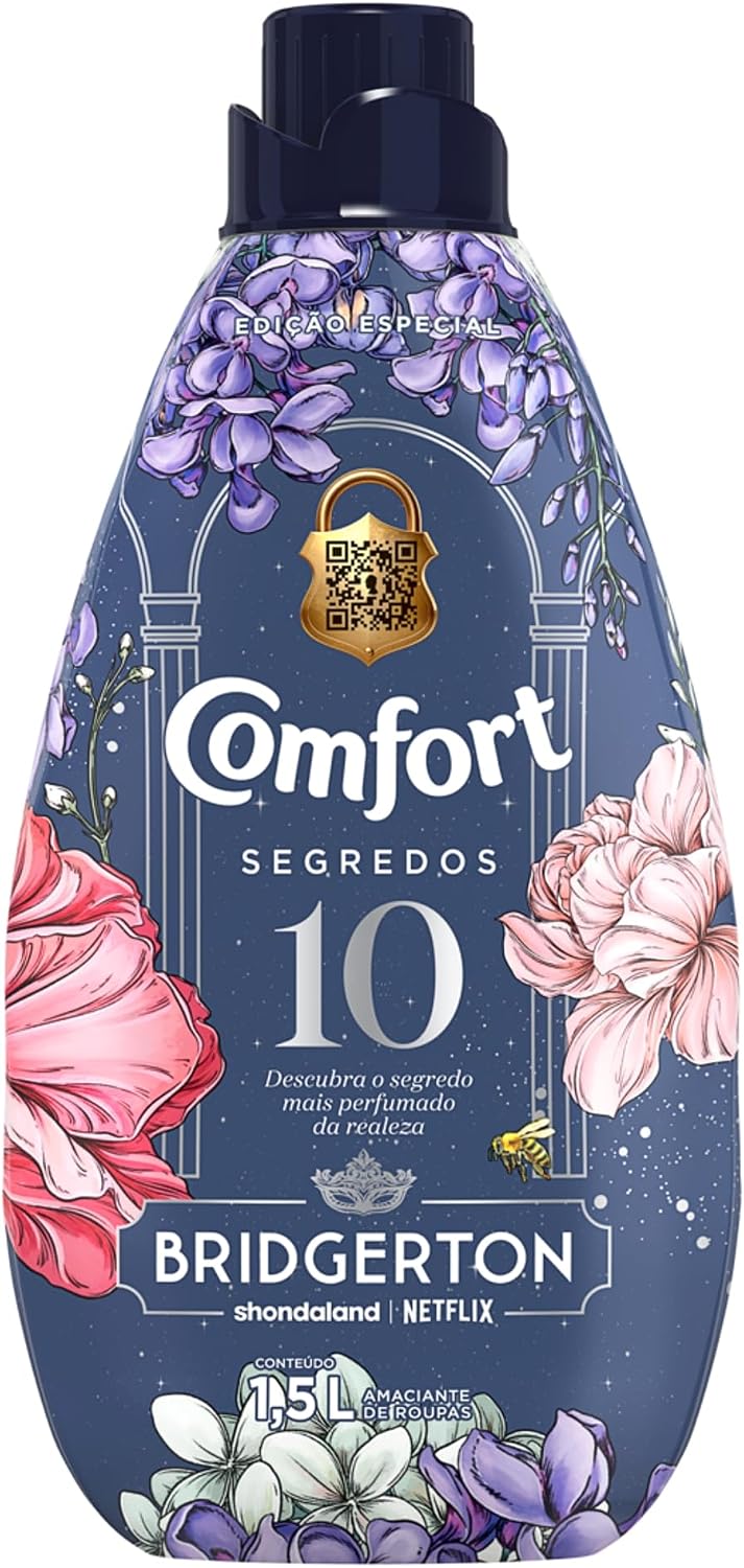 Amaciante de Roupa 10 Bridgerton Comfort Segredos Frasco 1,5l Edição Especial