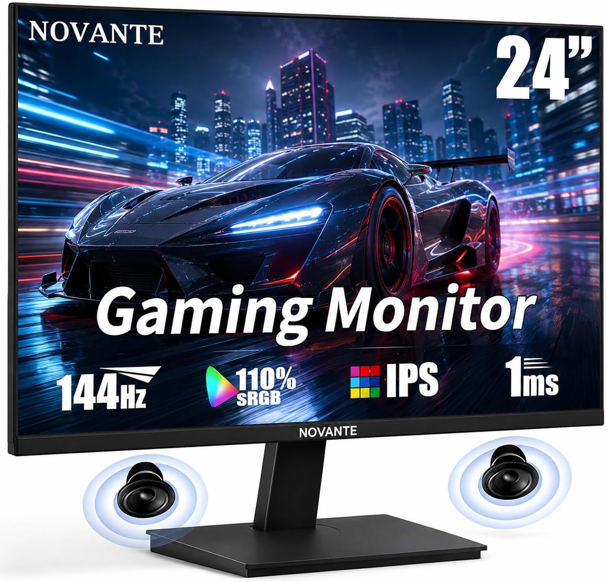 🔥Monitor Gamer ips 24 Polegadas, Full HD, 144Hz, 1ms,sRGB 99%, 150cd/m², Alto-falantes em