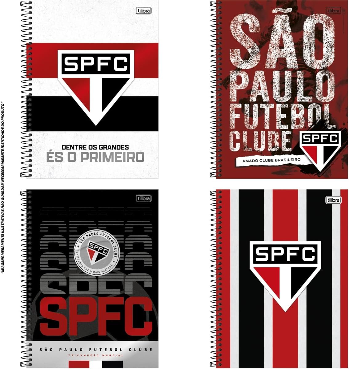 Kit de Cadernos, Tilibra, 10 Matérias, Capa Dura, São Paulo, 160 Folhas, Pacote com 4