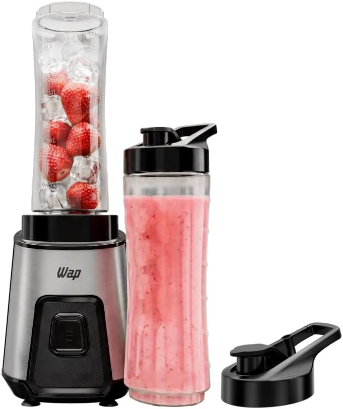 WAP Mini Liquidificador Portátil Blender Go 300W Com 2 Copos Squeeze