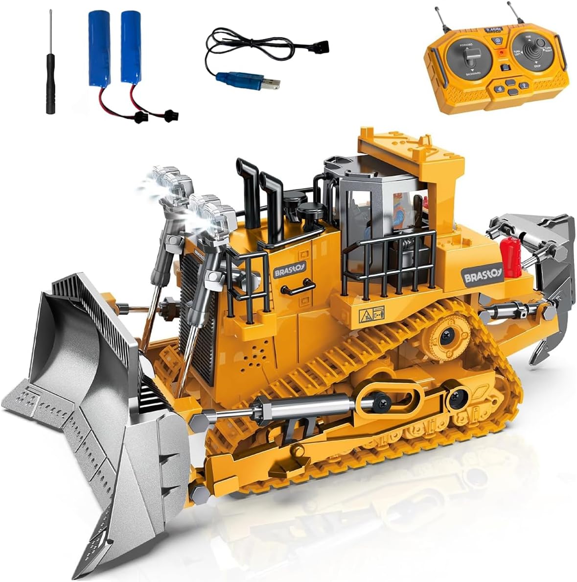 Bulldozer de Controle Remoto 2,4 Ghz - - Caminhão de Construção de Controle Remoto