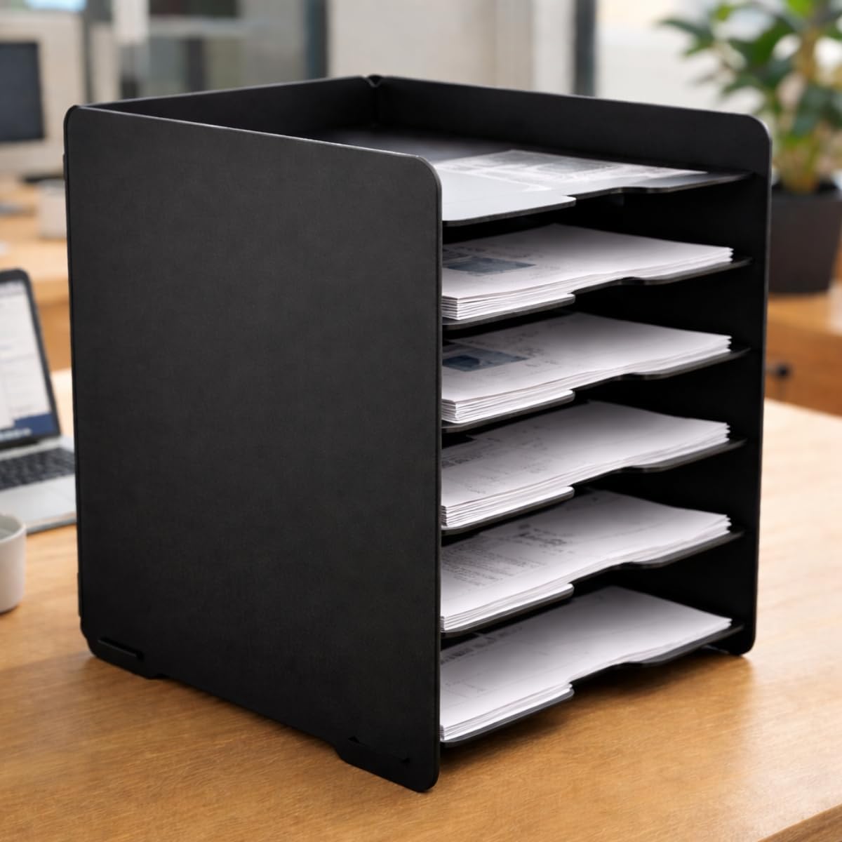 Organizador de Escritório Mesa Suporte com 6 Divisórias
