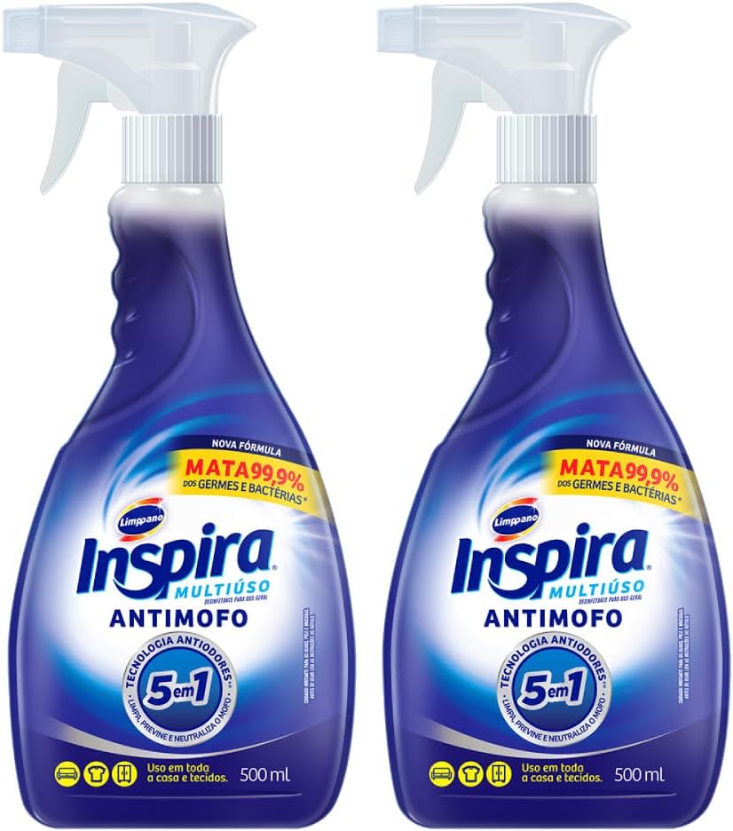 Limppano Desinfetante Spray Inspira Multiuso Antimofo 500ml Pack 2 unidades