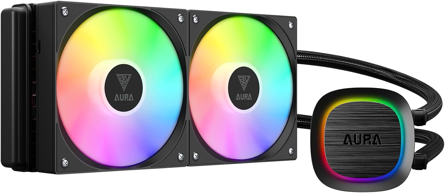 Gamdias Water Cooler Aura GL240 V2 240mm ARGB Compatível c/ Intel LGA 1700/1200/1151 e AMD