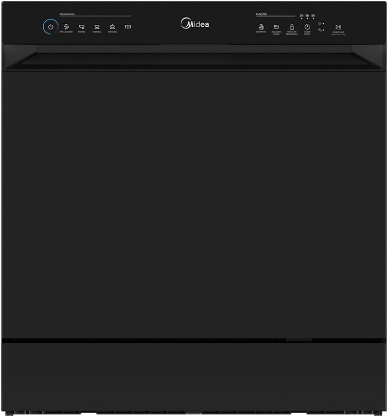 Lava Louças 8 Serviços Preta Touch Plus Midea 127v