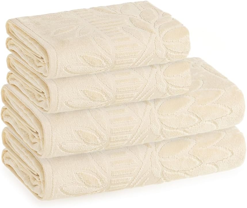 Karsten Jogo Banho Lotus Vanilla 100% Algodão 4 peças