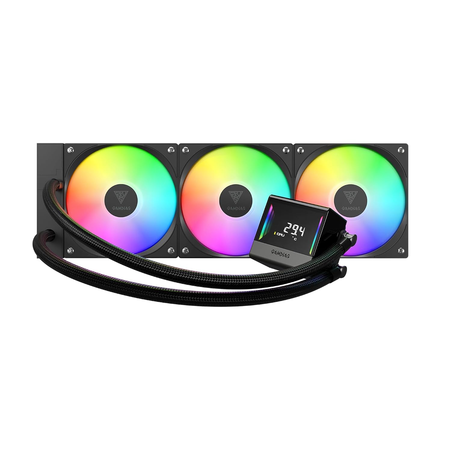 Water Cooler 360mm Gamdias Chione E4-360 Preto ARGB V2 Intel LGA2066 AMD AM5