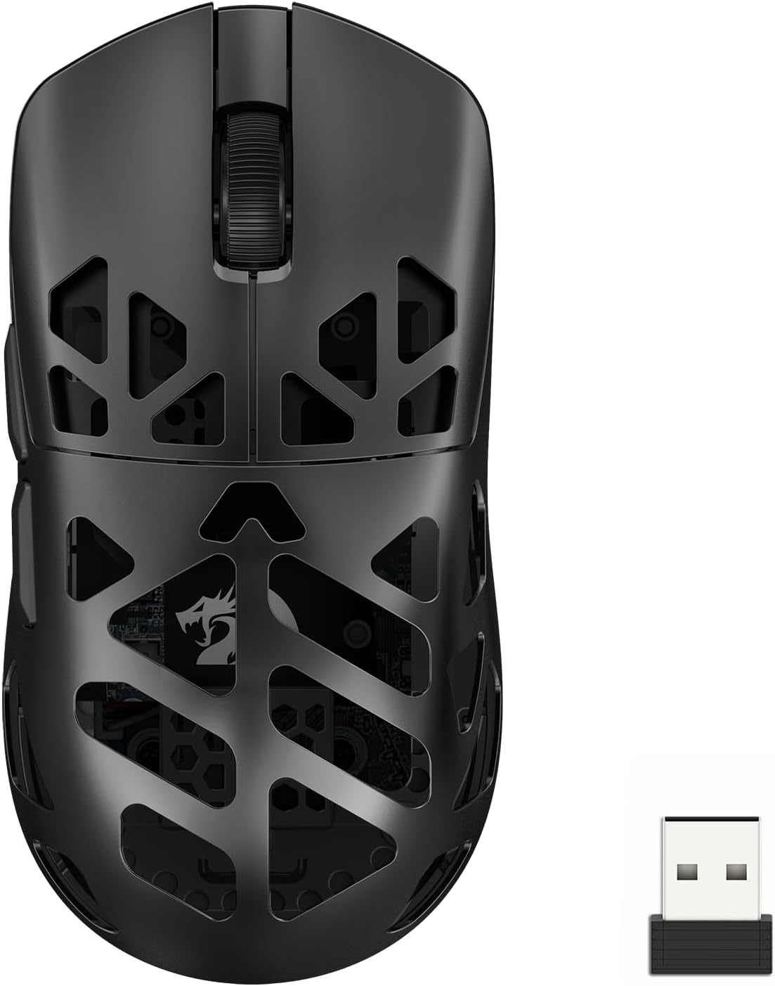 Mouse Gamer Redragon Prism Pro Preto Corpo em Magnésio Sensor PAW3395 26000 DPI 55g Tri Mo