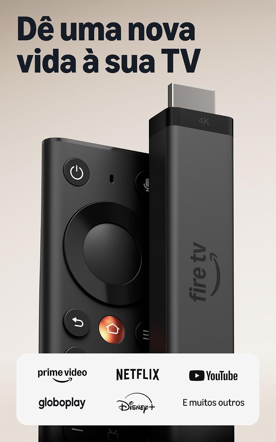 Amazon Fire TV Stick 4K (modelo mais recente)