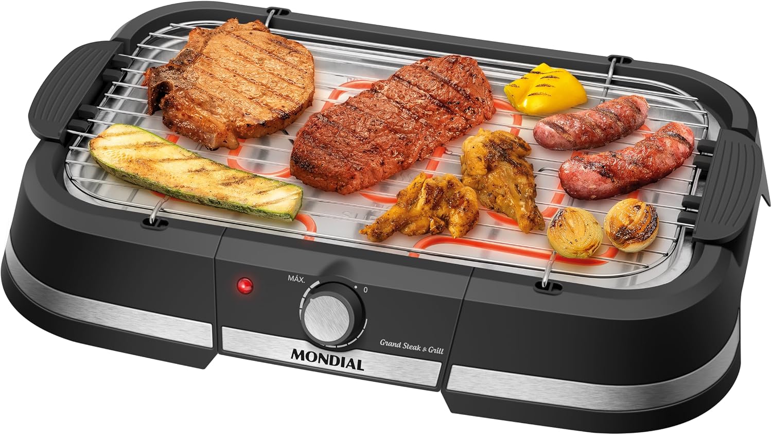 MONDIAL, Churrasqueira Elétrica, Preto, 2000W, 110V