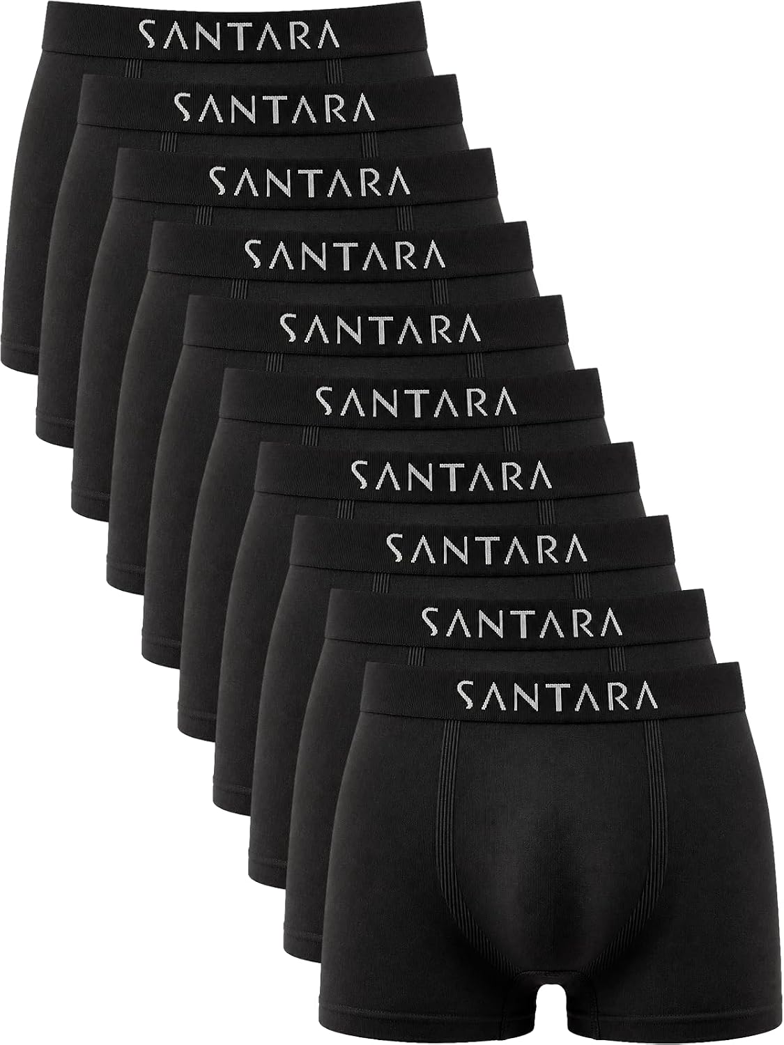 Santara Kit com 10 Cuecas Boxer Microfibra Masculina – Confortável, Respirável, Secagem Rá