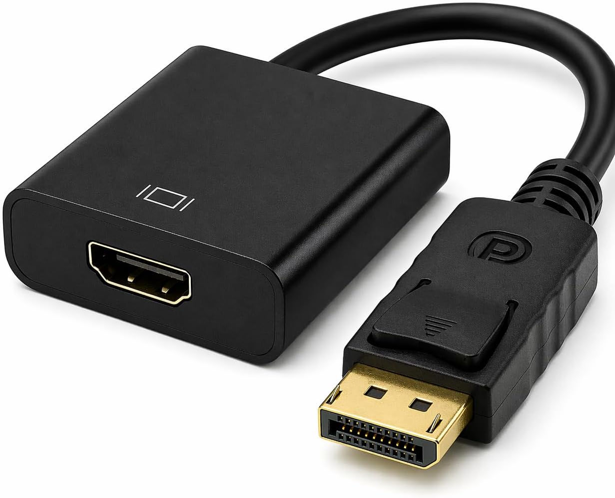 🔥 Cabo adaptador DisplayPort Para HDMI Fêmea Cabo Displayport hdmi 4K Full HD 1080p 60Hz 