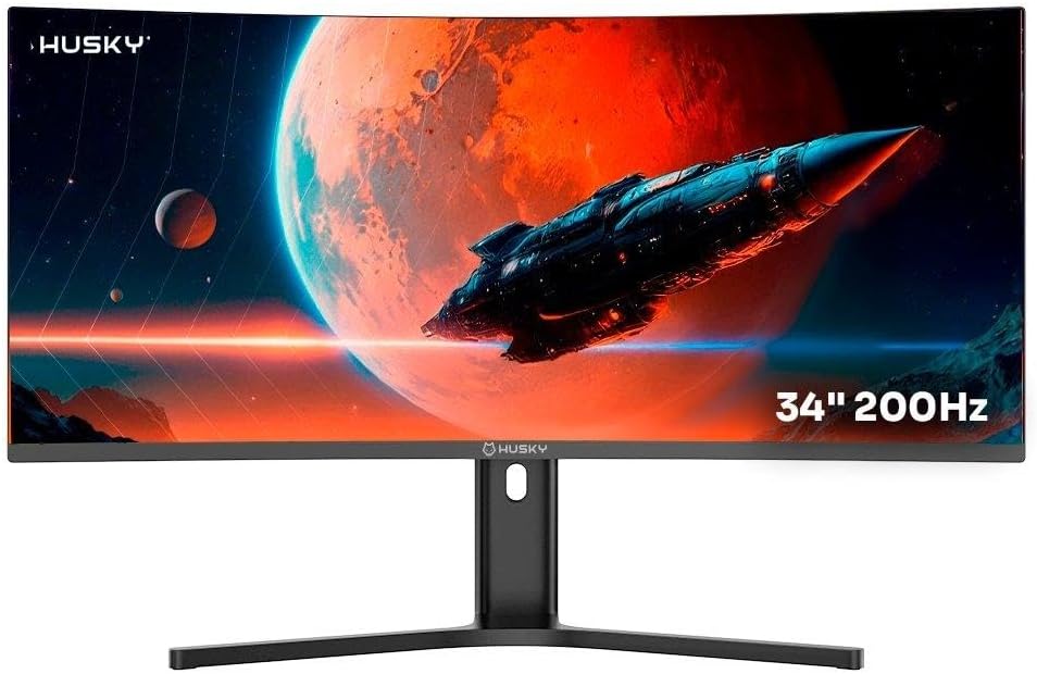 🔥Monitor Gamer Curvo Husky Boreal 34", WQHD, Ultrawide, 200Hz, 1ms, Adaptive Sync, Displa