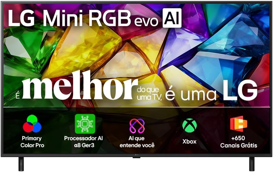Smart TV LG Mini RGB evo AI 4K MRGB85 65 polegadas 2026